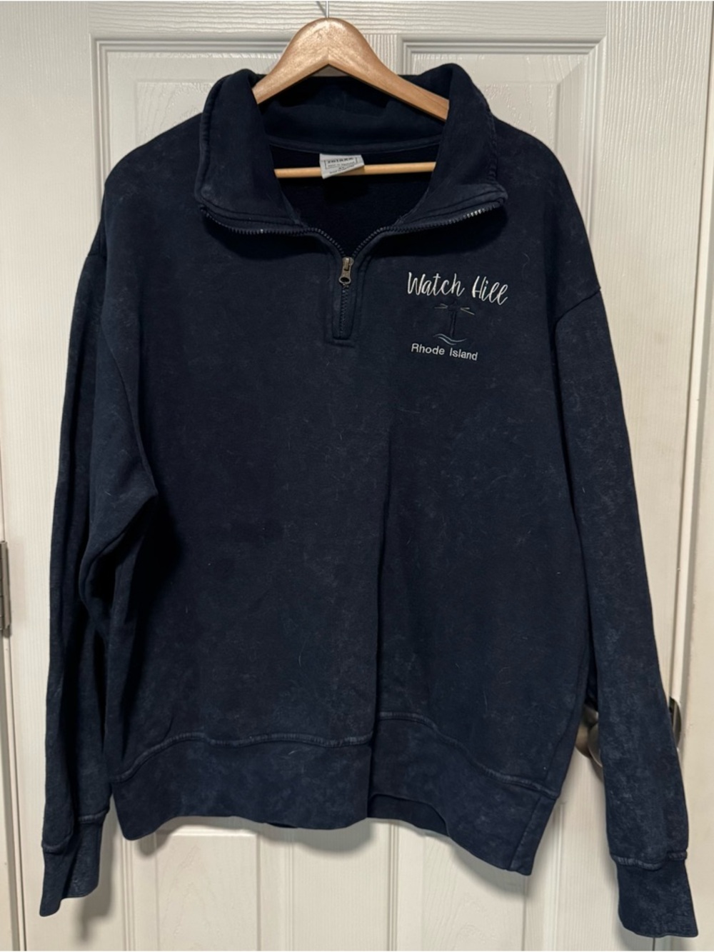 Watch Hill Rhode Island Navy Quarter-Zip Pullover Sweatshirt XL